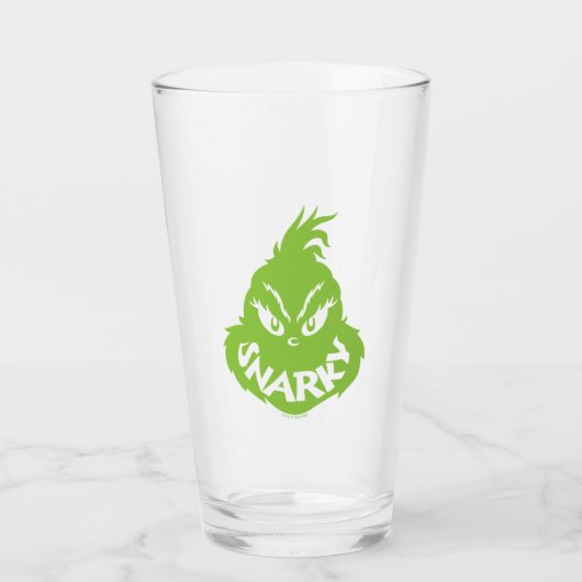 Snarky Grinch | Grinch Gezicht Glas (Voorkant)