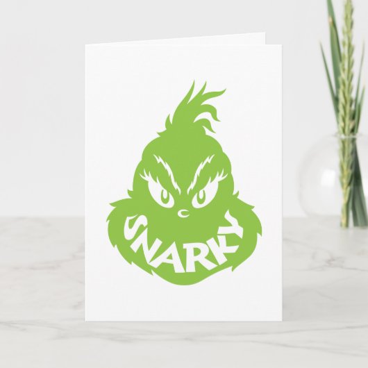 Snarky Grinch | Grinch Gezicht Kaart (Voorkant)