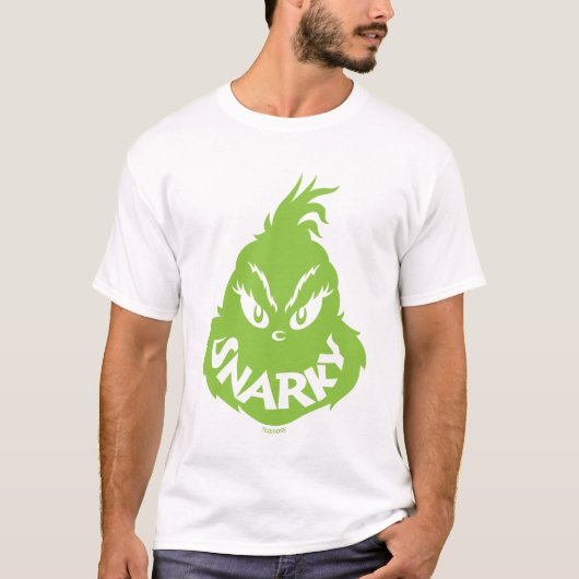 Snarky Grinch | Grinch Gezicht T-shirt (Voorkant)