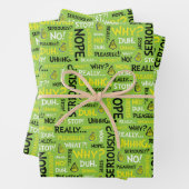 Snarky Grinch | Grinch Snarky Phrase Pattern Inpakpapier Vel (In situ)
