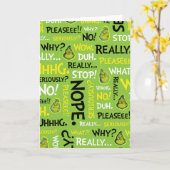 Snarky Grinch | Grinch Snarky Zinspatroon Kaart (Gele Bloem)