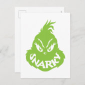 Snarky Grinch | Het Grinch Gezicht Briefkaart (Voorkant / Achterkant)