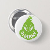 Snarky Grinch | Het Grinch gezicht Ronde Button 5,7 Cm (Voorkant /achterkant)