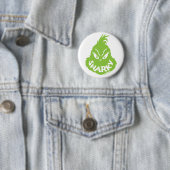 Snarky Grinch | Het Grinch gezicht Ronde Button 5,7 Cm (In situ)