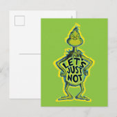 Snarky Grinch | Lollig Laten we het maar niet cite Briefkaart (Voorkant / Achterkant)