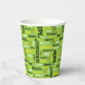 Snarky Grinch | Snarky Phrase-patroon Papieren Bekers (Achterkant)