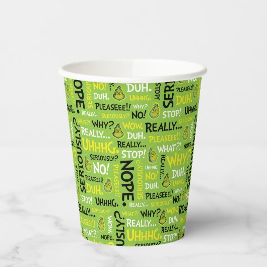 Snarky Grinch | Snarky Phrase-patroon Papieren Bekers (Links)