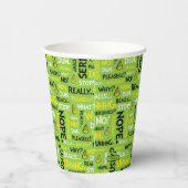 Snarky Grinch | Snarky Phrase-patroon Papieren Bekers (Rechts)