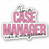 Snarky Hoesje Management Quote - Ik ben Hoesje Man Sticker (Voorkant)