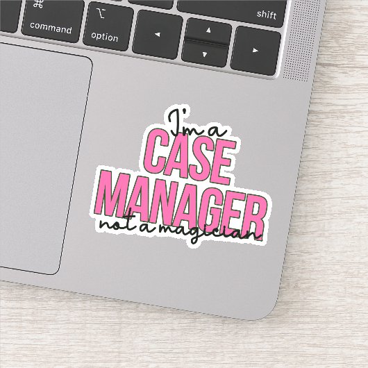 Snarky Hoesje Management Quote - Ik ben Hoesje Man Sticker (Detail)