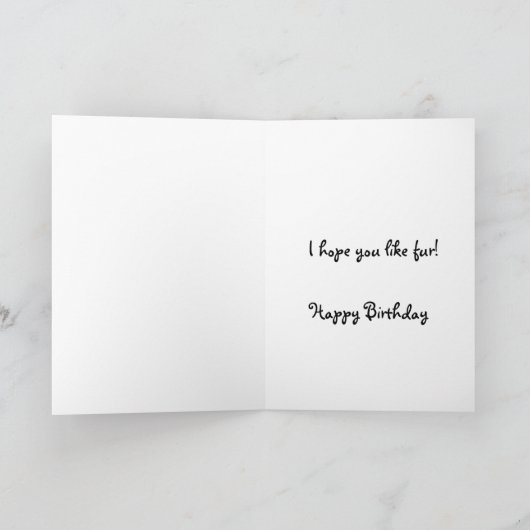 Snarky Kat Birthday Card Kaart (Binnen)
