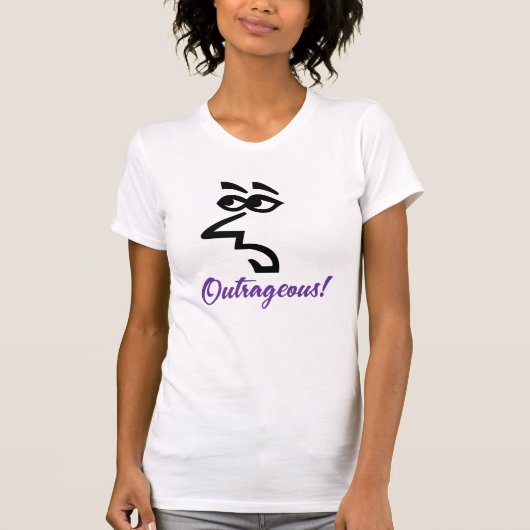 Snarky Lady Outrageous shirt in lichte kleur (Voorkant)