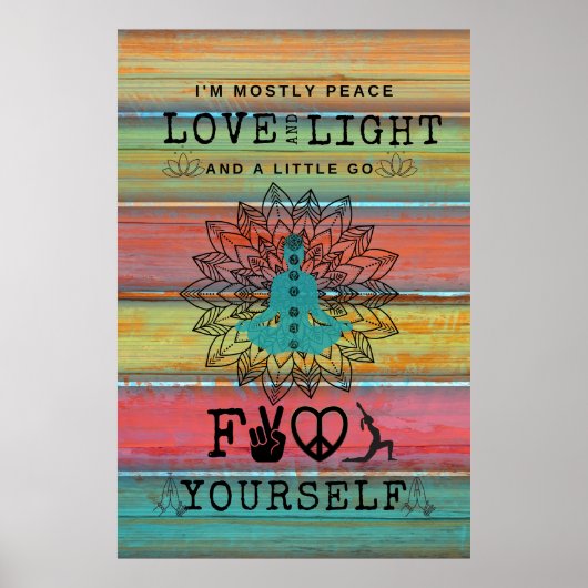 Snarky Liefde en Lichte Yoga Poster (Voorkant)