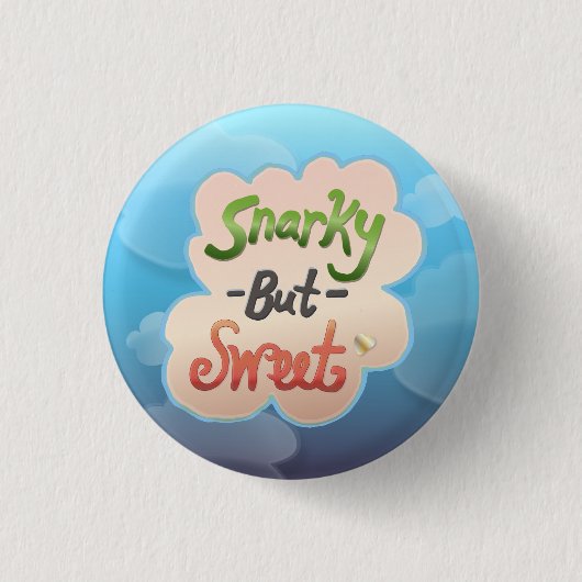 Snarky, maar Sweet Ronde Button 3,2 Cm (Voorkant)