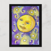 Snarky Moon and Stars Briefkaart (Voorkant)