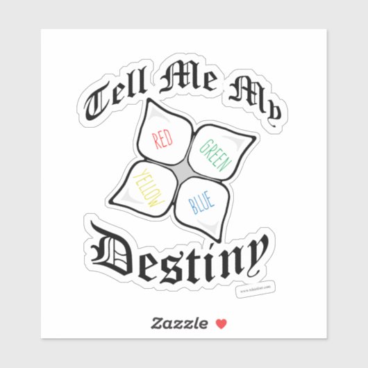 Snarky Paper Fortuneteller Nostalgia Design Sticker (Vel)