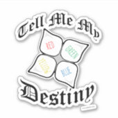 Snarky Paper Fortuneteller Nostalgia Design Sticker (Voorkant)