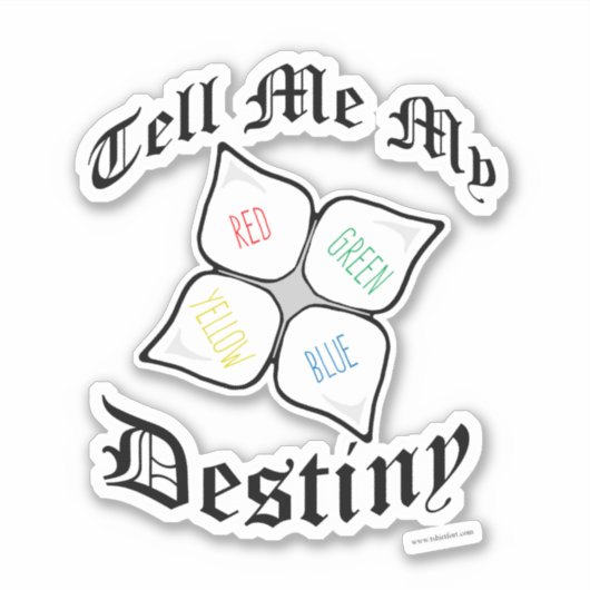 Snarky Paper Fortuneteller Nostalgia Design Sticker (Voorkant)