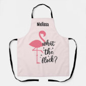 Snarky Pink Wat de Flock Flamingo gepersonaliseerd Schort (Voorkant)