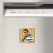 Snarky Retro Dame Uw Problemen Magneet (Insitu (Vaatwasser))