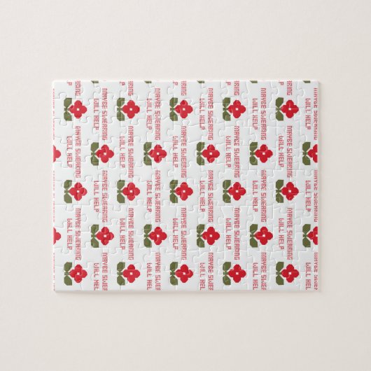 Snarky Rude Cross Stitch Funny Irreent humor Legpuzzel (Horizontaal)