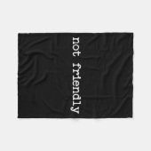 Snarky Sarcastic Quote Saying Gift Not Friendly  Fleece Deken (Voorkant (Horizontaal))