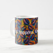 Snarky "Sip Happens - Keep Pouring" Fauvistische k Koffiemok (Voorkant links)