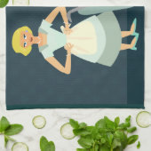 Snarky Vacuum Chore Motto Kitsch Houseechtgenote Theedoek (Gevouwen)