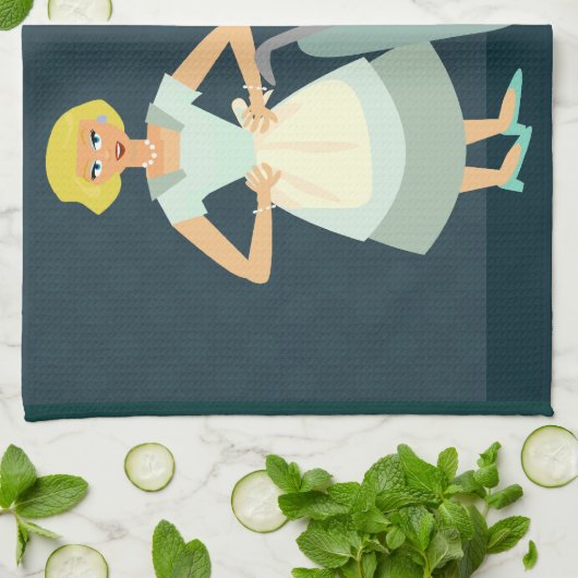 Snarky Vacuum Chore Motto Kitsch Houseechtgenote Theedoek (Gevouwen)