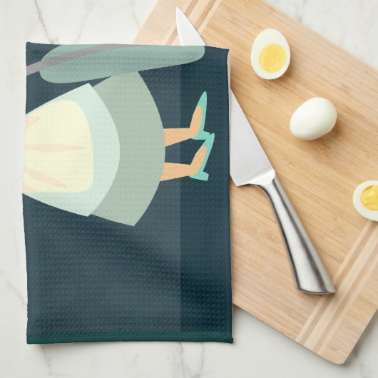 Snarky Vacuum Chore Motto Kitsch Houseechtgenote Theedoek (Quarter Fold)