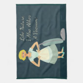 Snarky Vacuum Chore Motto Kitsch Houseechtgenote Theedoek (Verticaal)