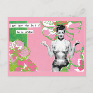 Snarky vakantie Briefkaart Welke dag is het?