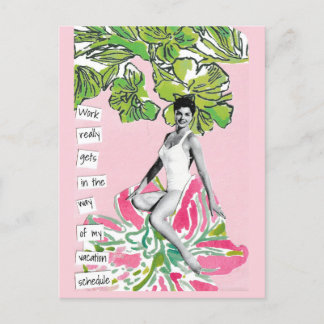 Snarky vakantie Briefkaart werk krijgt in de weg