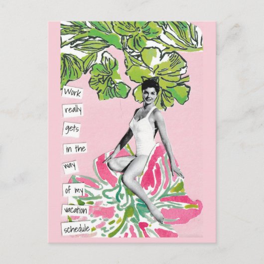 Snarky vakantie Briefkaart werk krijgt in de weg (Voorkant)