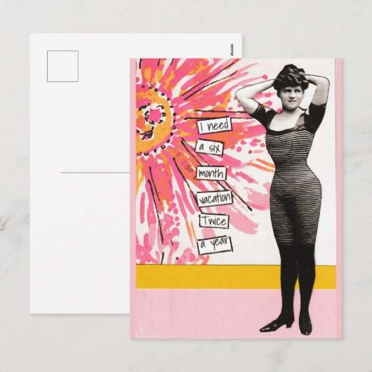 Snarky vakantie Briefkaart zes maanden (Voorkant / Achterkant)