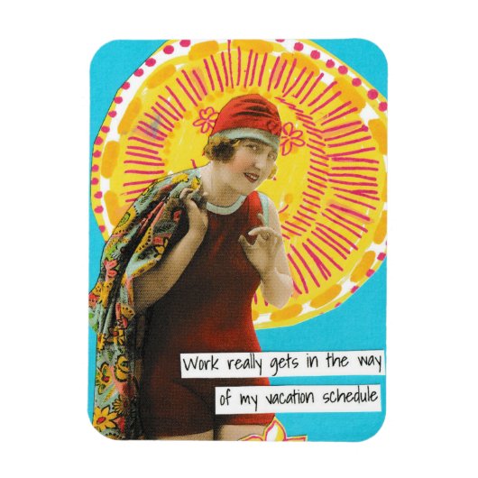 Snarky vakantie magneet werkschema (Verticaal)