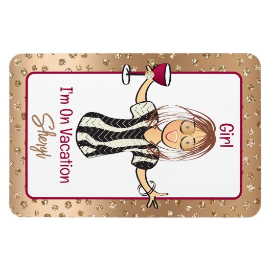 Snarky vakantie voor haar cruiseschip deur brunett magneet (Horizontaal)