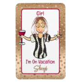 Snarky vakantie voor haar cruiseschip deur brunett magneet (Verticaal)