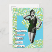 Snarky Vakantiebriefkaart Ik Kom Te Laat Feestdagenkaart (Voorkant / Achterkant)