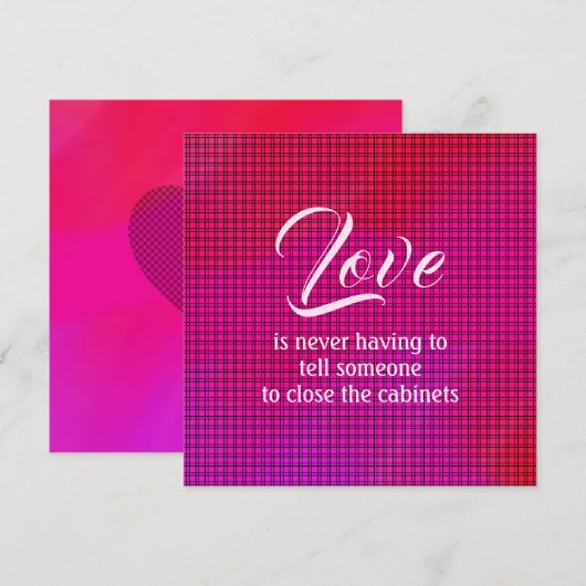 Snarky Valentijnsdag Kaart (Voorkant / Achterkant)