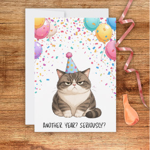 Snarky Vet Katten Verjaardagskaart Kaart