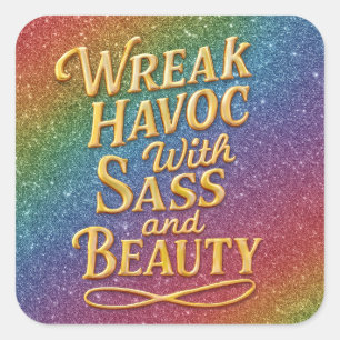 Snarky Wreak Havoc met Sass en Beauty Sticker