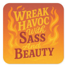 Snarky Wreak Havoc met Sass en Beauty Sticker