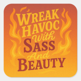 Snarky Wreak Havoc met Sass en Beauty Sticker