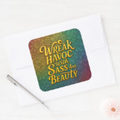 Snarky Wreak Havoc met Sass en Beauty Sticker (Envelop)