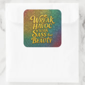 Snarky Wreak Havoc met Sass en Beauty Sticker (Tas)