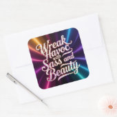 Snarky Wreak Havoc with Sass and Beauty Sticker (Envelop)
