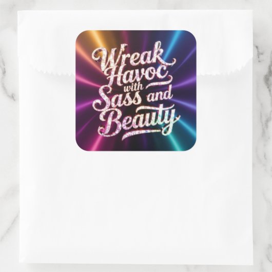 Snarky Wreak Havoc with Sass and Beauty Sticker (Tas)