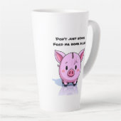 Snarky zwijn latte mok (Rechterhoek)