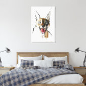 Snarl Canvas Afdruk (Insitu (Slaapkamer))